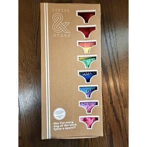 Stripe & Star Day of The Week Underwear 8 Pairs Sz Large NIB NWT $120 MSRP